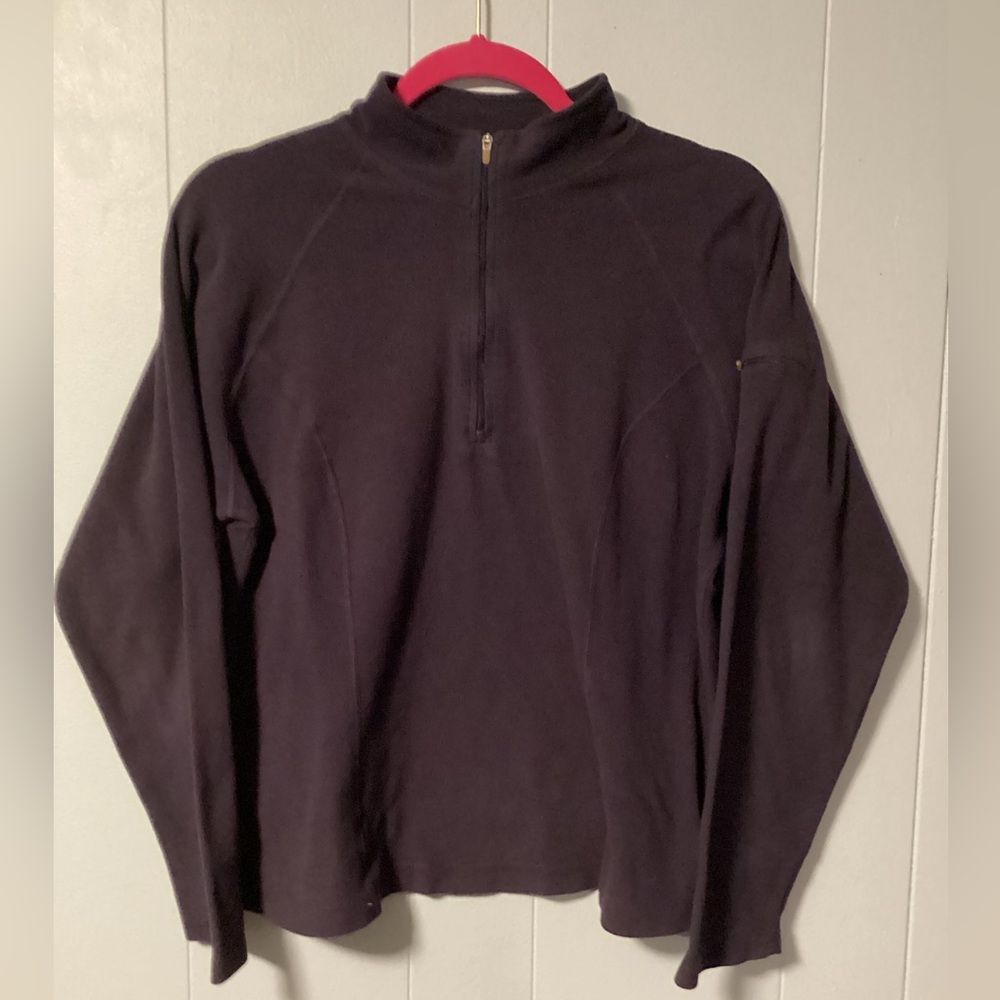 Women’s L.L Bean Misses Med-Reg 100% polyester 3/4 zip purple Longsleeve Fleece